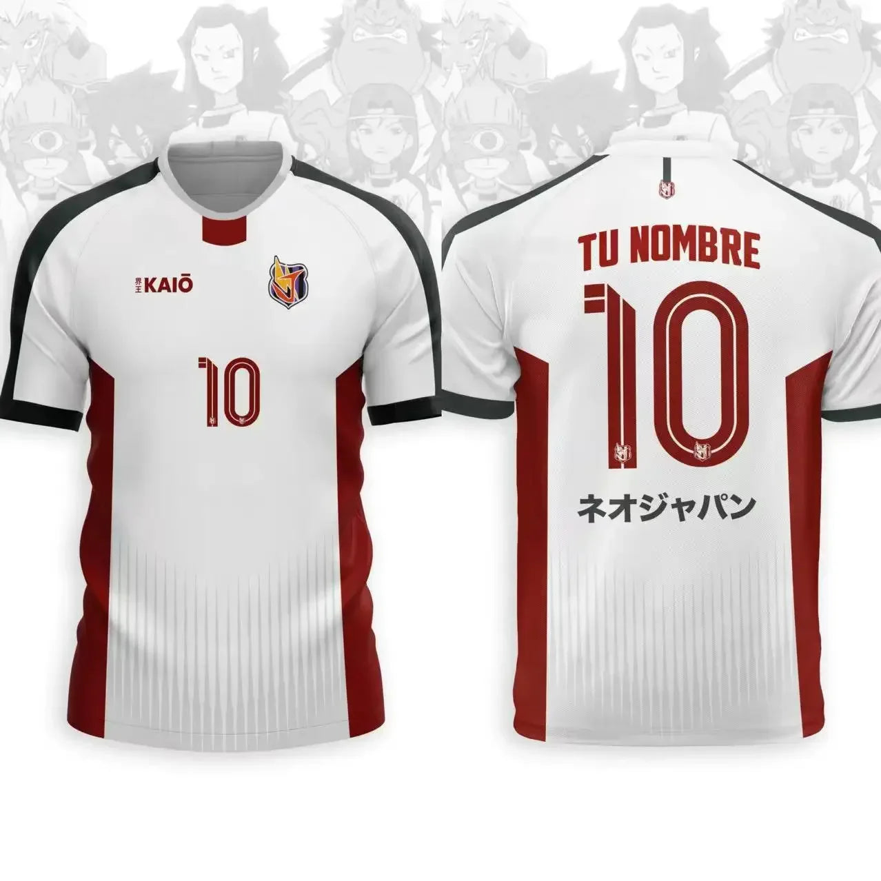 Japan Soccer Anime Jersey Inazuma Eleven Kaio Boys Girls Clothes Sports Casual Breathable Quick-Drying Oversized Daily Training