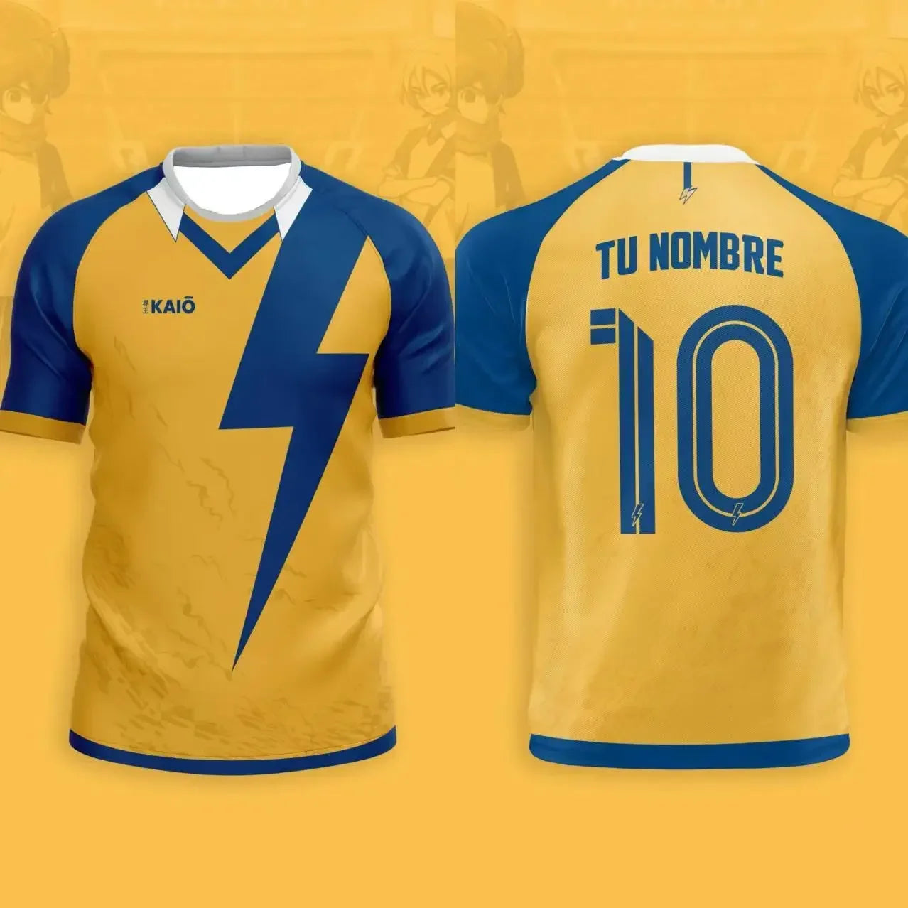 Japan Soccer Anime Jersey Inazuma Eleven Kaio Boys Girls Clothes Sports Casual Breathable Quick-Drying Oversized Daily Training
