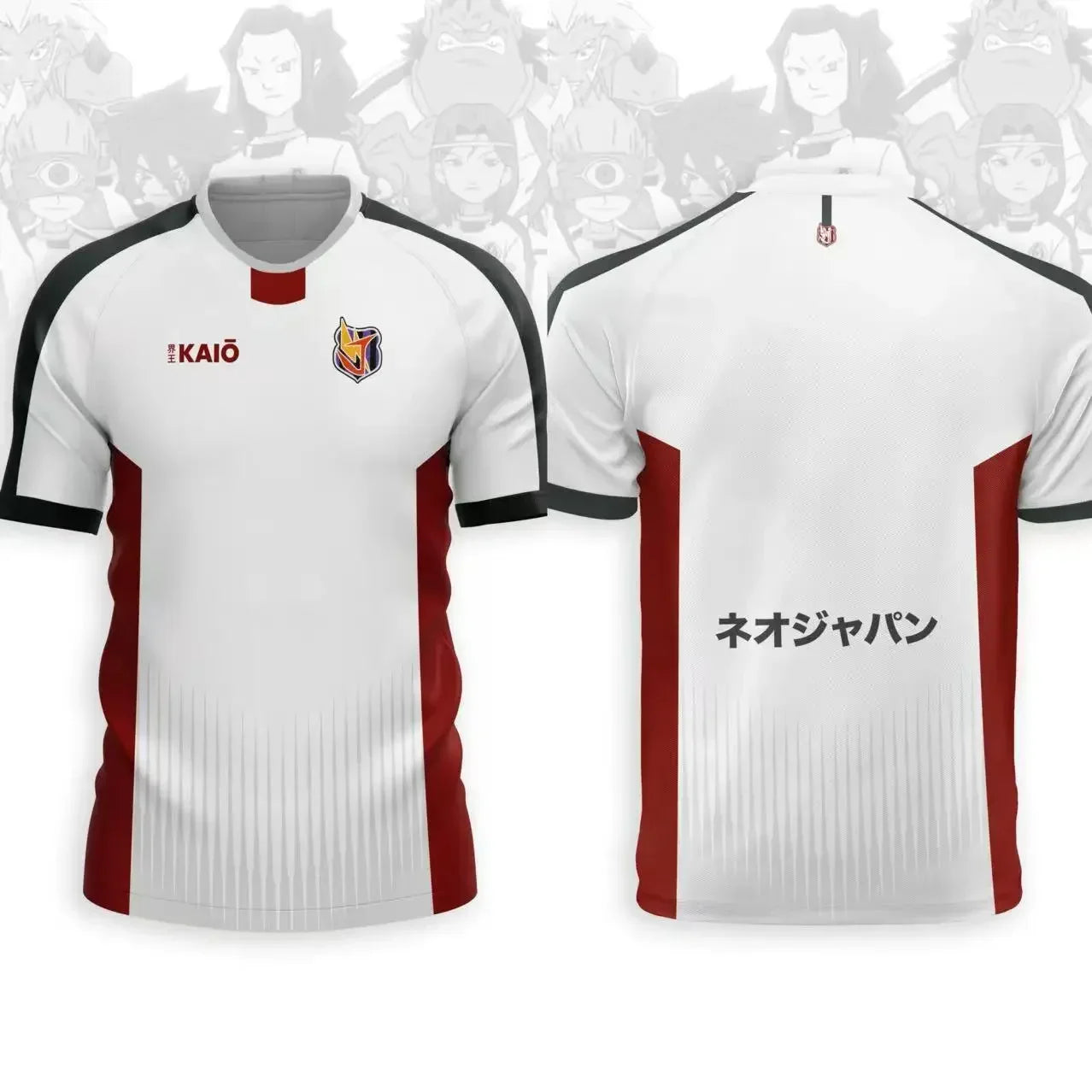 Japan Soccer Anime Jersey Inazuma Eleven Kaio Boys Girls Clothes Sports Casual Breathable Quick-Drying Oversized Daily Training